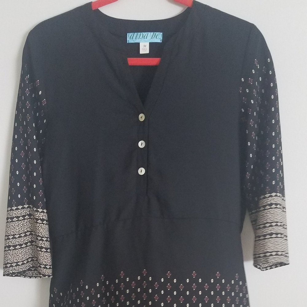 Dina Joe Knee-length Dress Tunic size M Silky